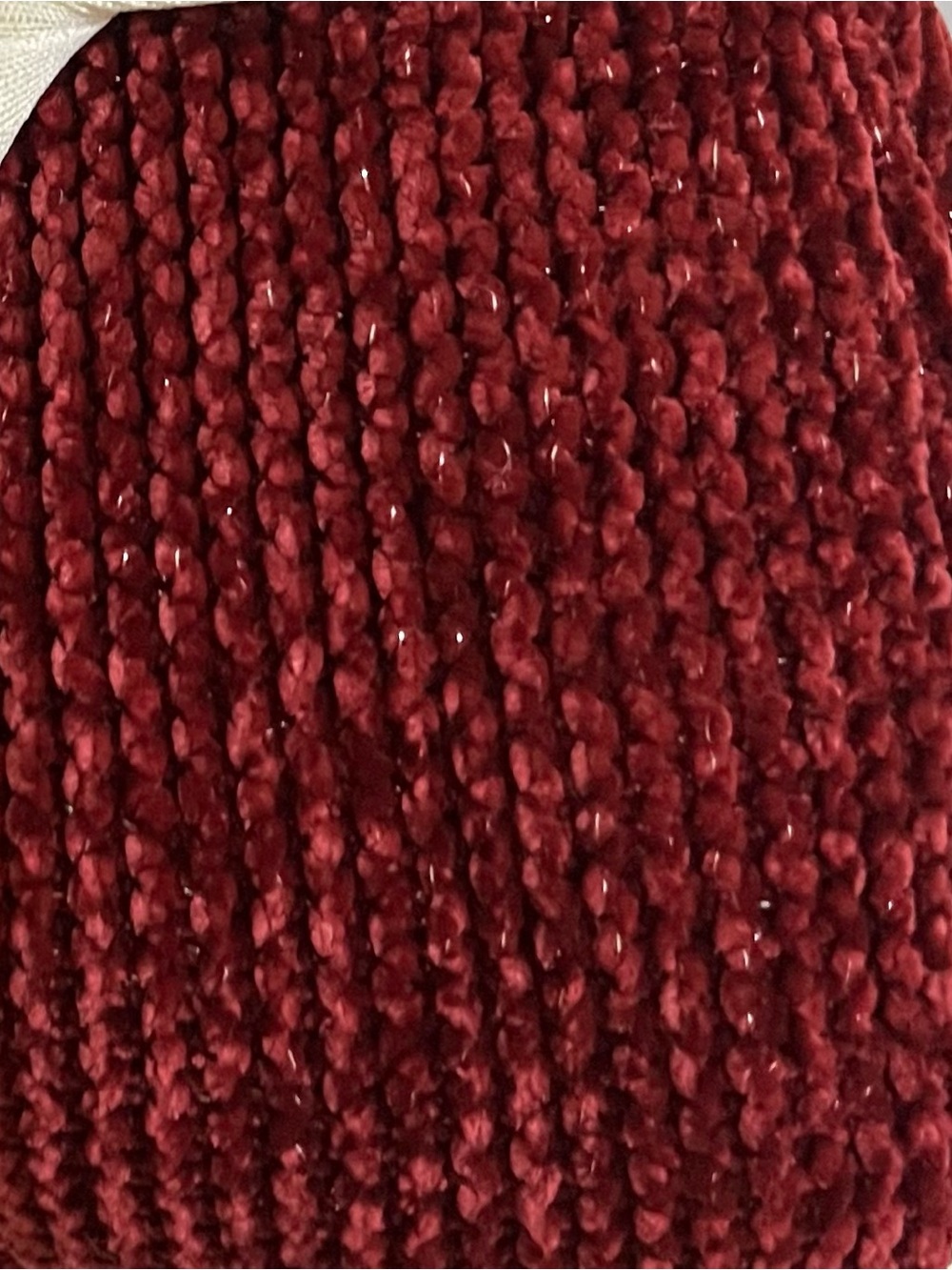 Berkshire Oversized Chenille Throw Blanket - Burgundy NWT - Picture 4 of 4